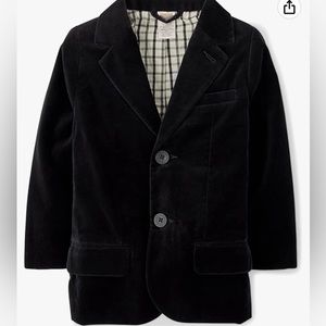 Toddler boys black velvet suit